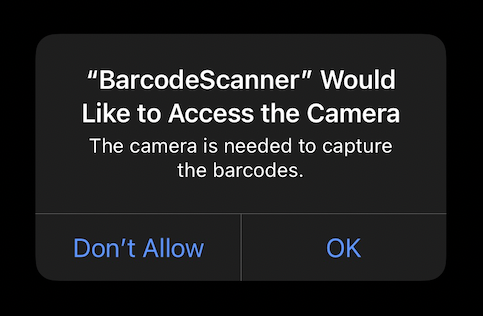 Ask for camera permission
